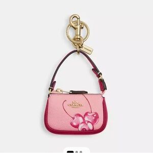 NWOT Mini Nolita Bag Charm With Cherry Print